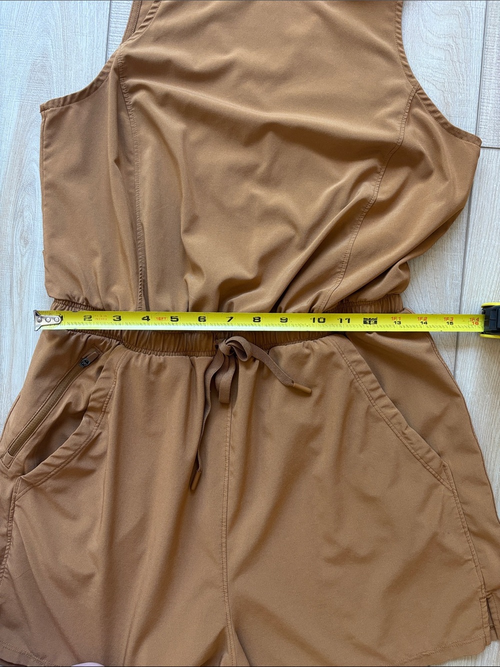 All In Motion - S - Sleeveless One-Piece Romper in Brown - Picture 6 of 7